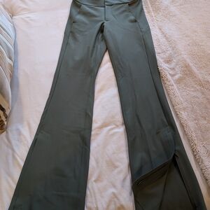Women's Olive Green Flared Pants